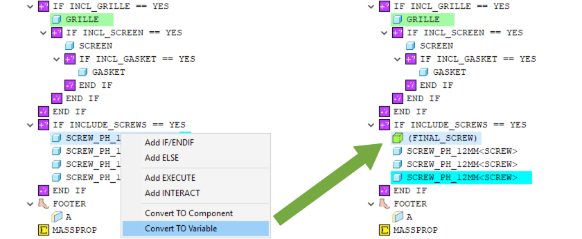 Pro/PROGRAM Components and Variables