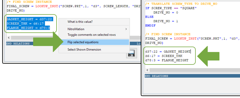 Pro/PROGRAM Relations Editor